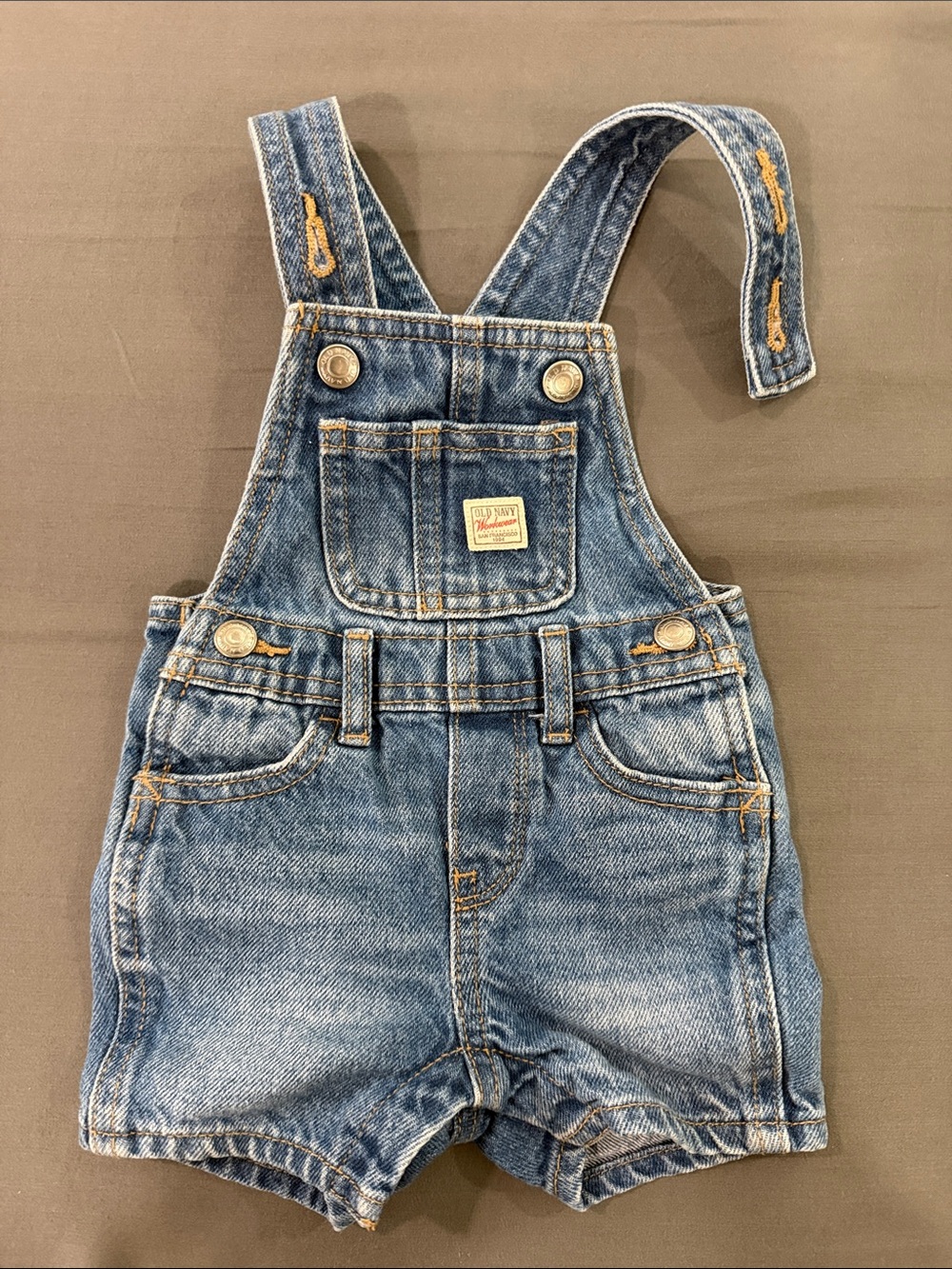 Old Navy Blue Denim Short Overalls